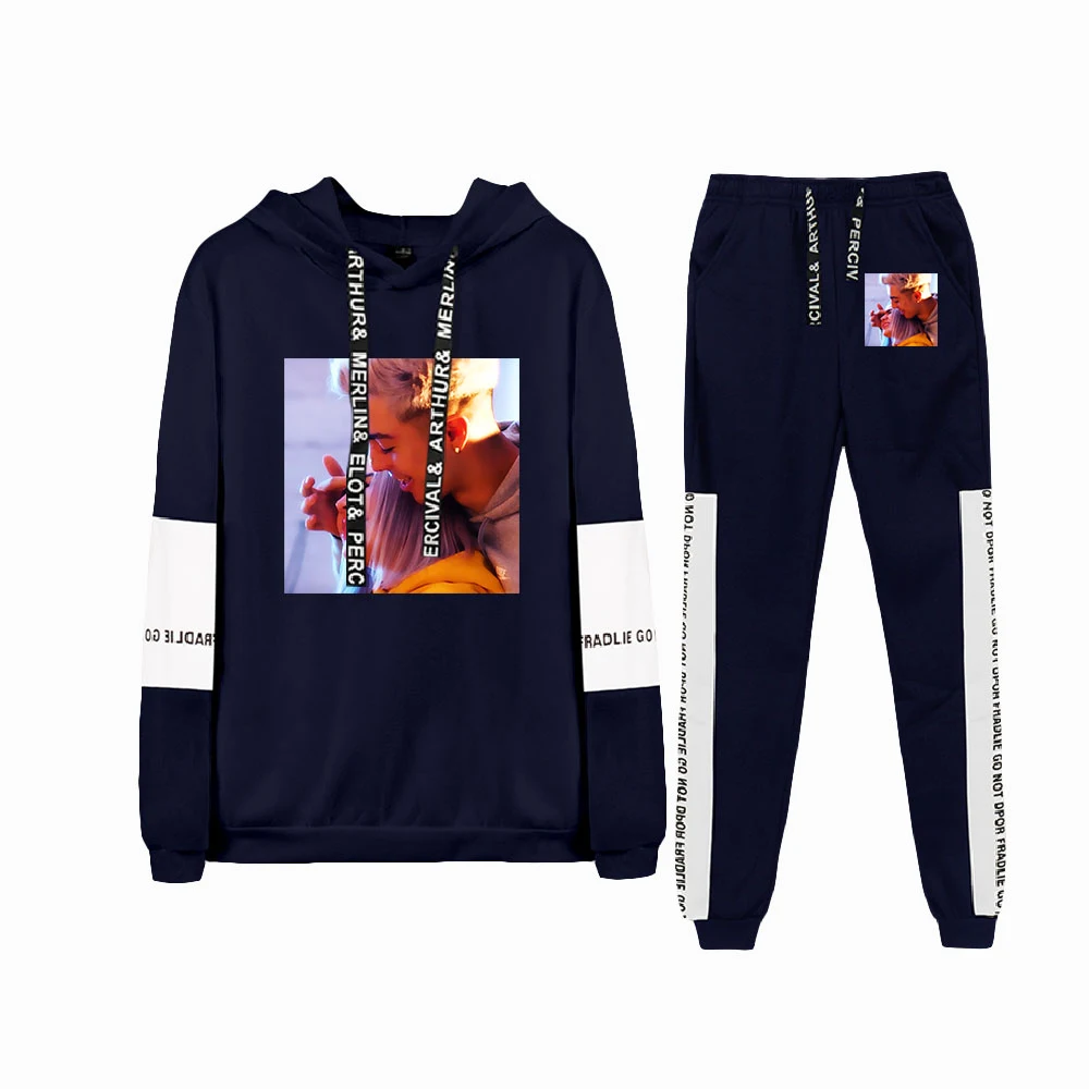 

WAWNI Naim Darrechi Fashion Print Hoodie Sweatshirts Two Piece Set Cotton Popular Casual Pullover Pants Oversized Clothes Hot