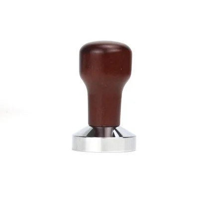 

51mm/53mm/mm/58mm Stainless Steel Coffee Tamper Thread Bottom solid wood Handle Powder Hammer Flat Rippler Tamper 2 color