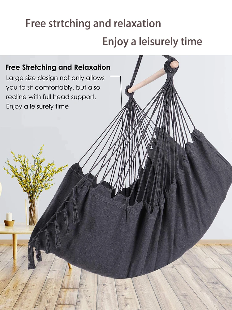 

Hammock Chair 43*31 Hanging Rope Bedroom Furniture Swing Chair For Indoor Outdoor Yard Patio Balcony Porch Camping max 100kg