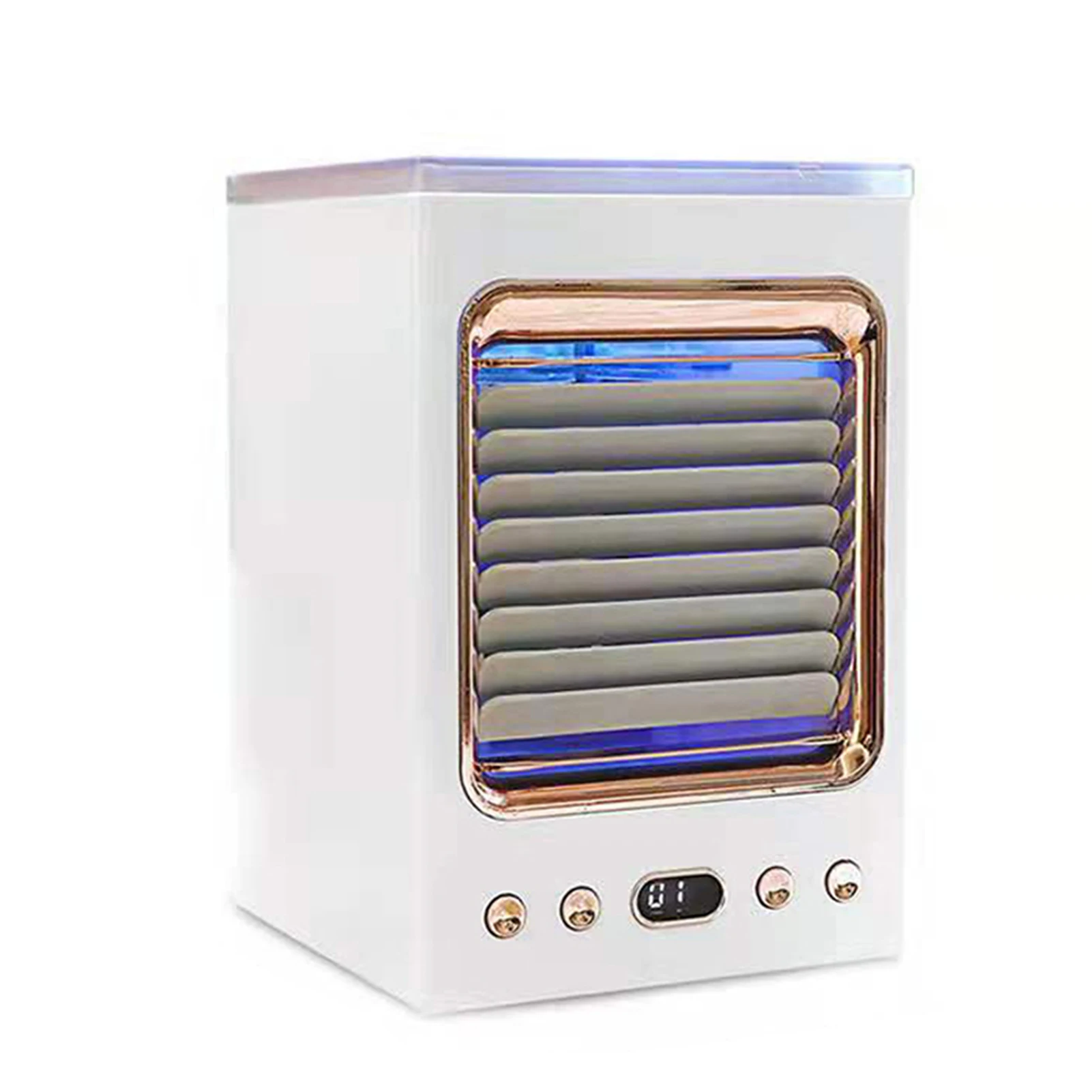 

Portable Air Conditioner with Colorful LED Light Air Cooler with Humidifier Personal Air ConditionerFan for Room Office Dropship