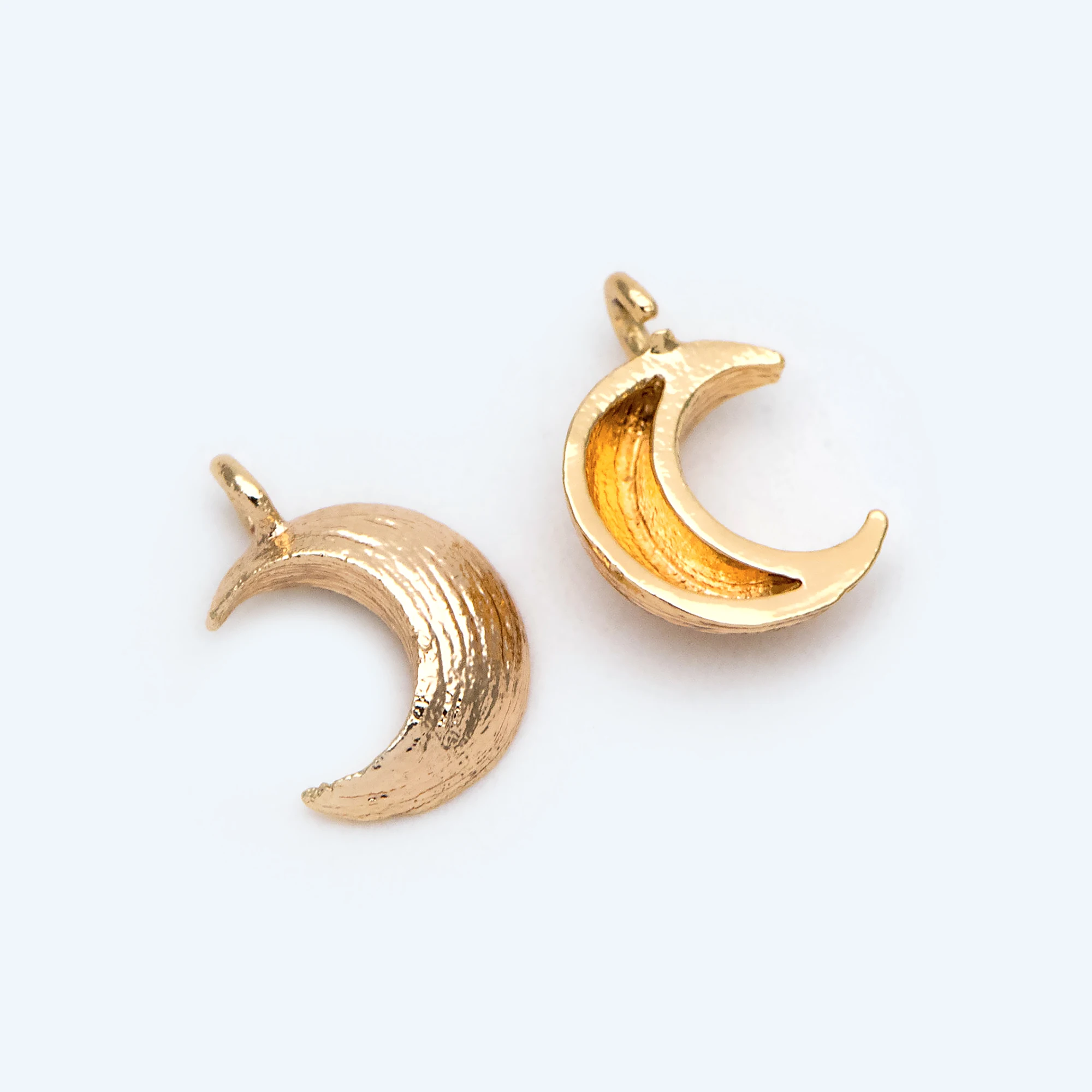 10 шт. позолоченный полумесяц Шарм крошечные: цинковый сплав Луна Подвески для