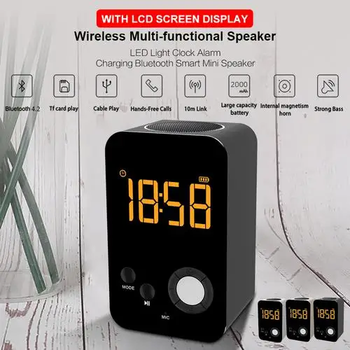 3600 мАч 5 0 беспроводной Bluetooth динамик наружный светодиодный дисплей 3D объемный