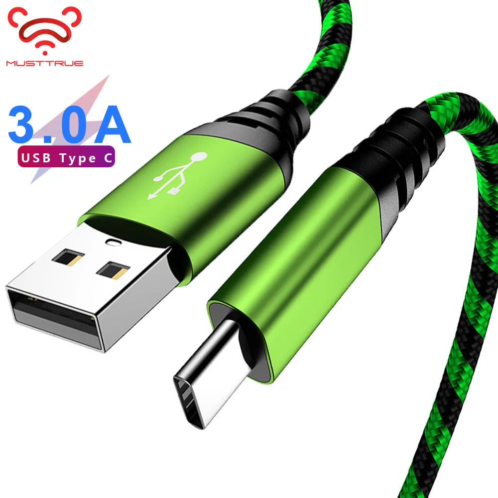 MUSTTRUE USB кабель C быстрое зарядное устройство для xiaio mi note 10 redmi 7 usb type samsung a50