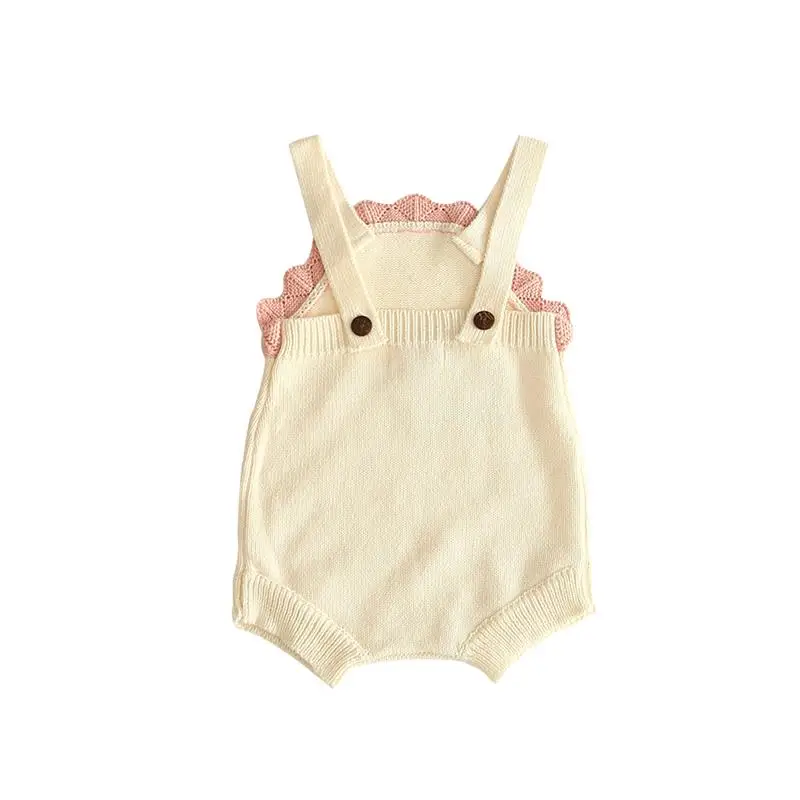 Осенняя одежда для малышей боди младенцев комбинезон без рукавов Вязаный на