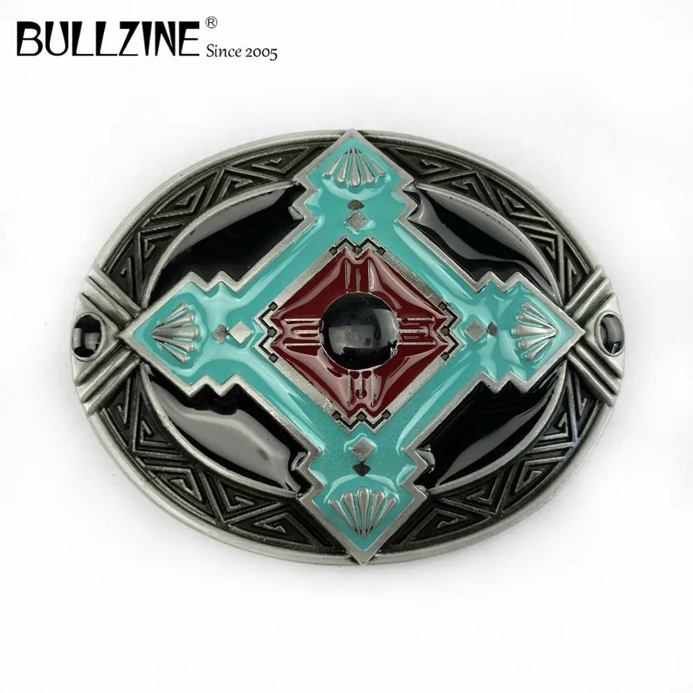Пряжка для ремня Bullzine с оловянной отделкой в западном стиле стандартная шириной 4