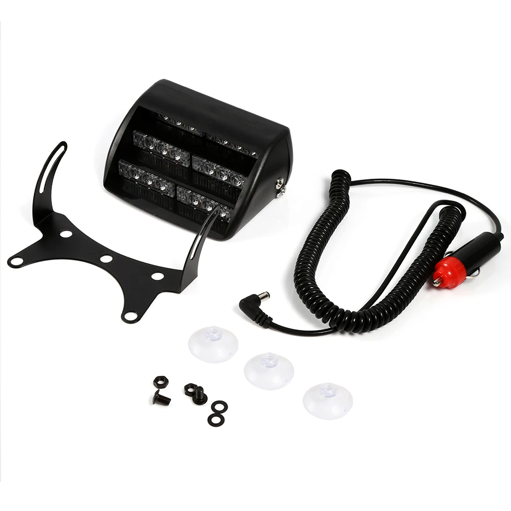 

Автомобильный полицейский стробоскосветильник, сигнальная лампа, 18 светодиодов, аварийная 3 вспышки s 12 В, желтый светодиодный