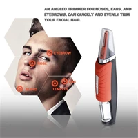 dual end trimmer clipper micro personal beard hair touch trimmer shaver grooming remover anti skid control handle led light