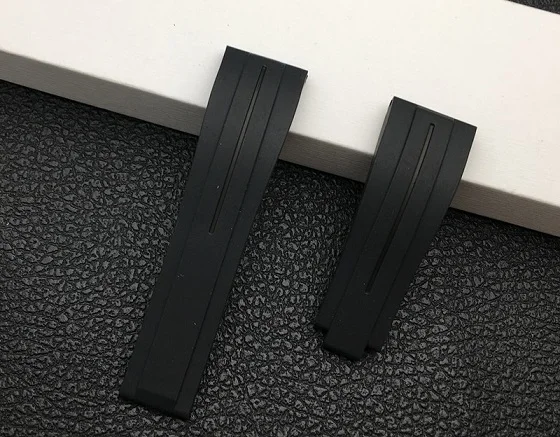 Black blk line Топ черный 20 мм 21 мм мягкое натуральное Силиконовое резиновое ремешок для ролевых ремней для Daytona Submariner GMT OYSTERFLEX браслет инструменты - Цвет ремешка: Black blk line
