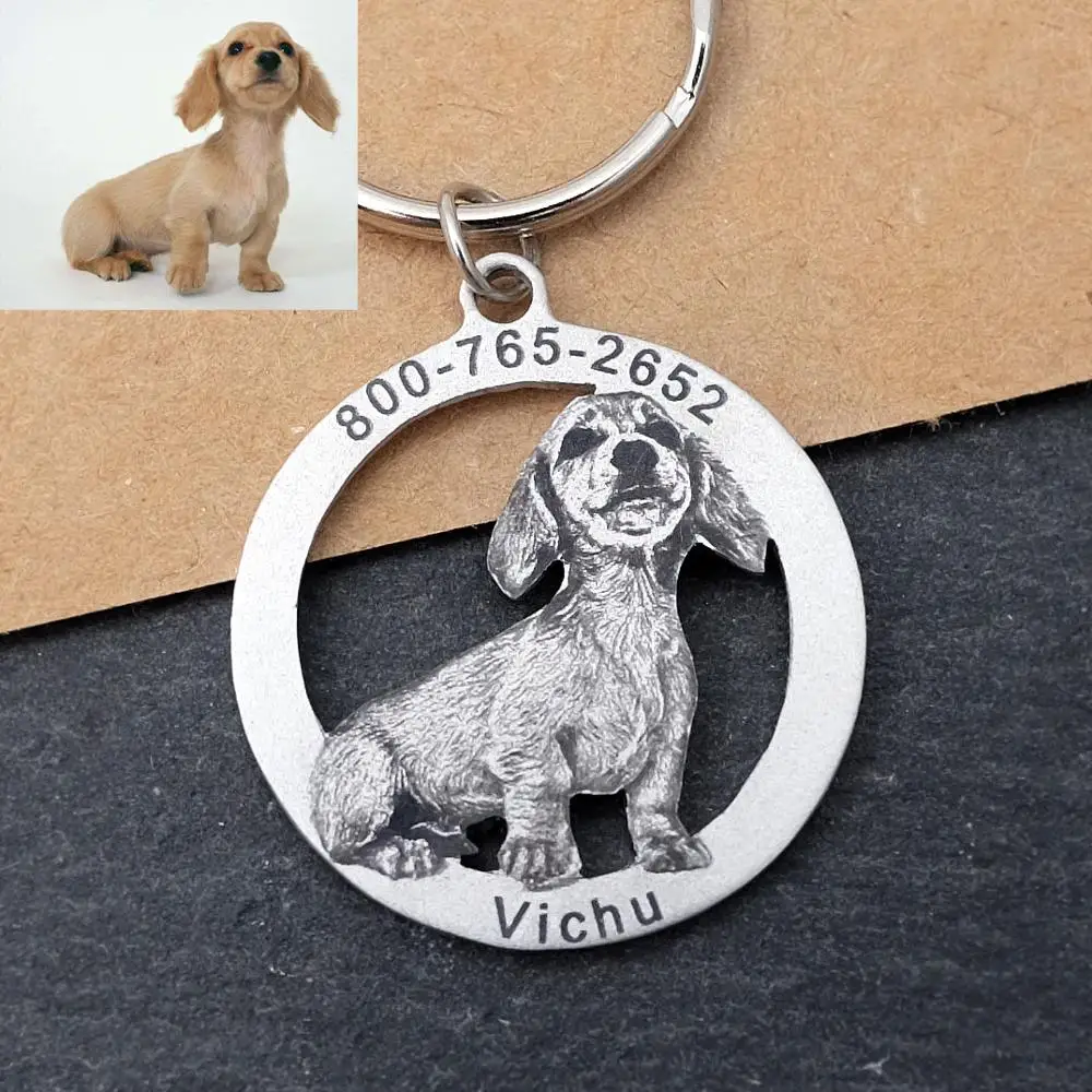 

Custom Pet Tag,Dog Photo Tag,Personalized Dog Tag for Dogs,Dog ID Tag,Customize Dog Tag ID Name for Pet Collar Tag