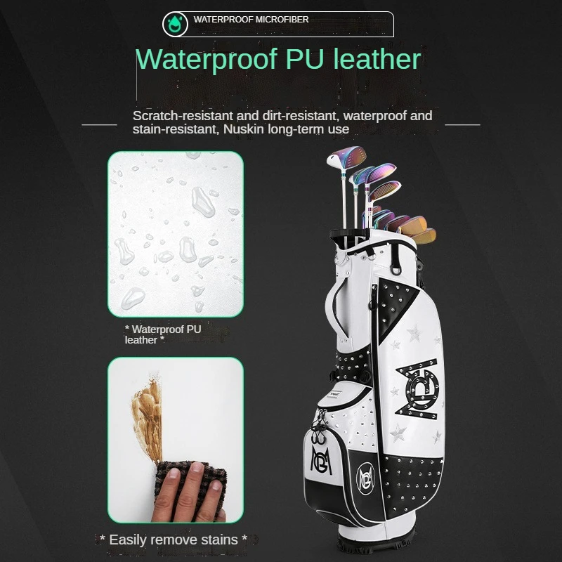 Прозрачная гольф-сумка для женщин PGM с светящейся крышкой, водонепроницаемая, из микрофибры и кожи, держатель для аксессуаров для тренировки.