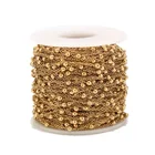 3 мм ширина для женщин оптом серебро Нержавеющая сталь Роло цепи бусы цепи для изготовления ювелирных изделий