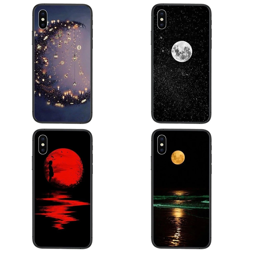 Чехол для Apple iPhone 11 12 Mini Pro 5 5S SE 5C 6 6S 7 8 X XR XS Plus Max Amazing Nice Full Moon Lady Black Back 3D Funda Luxury Etui |