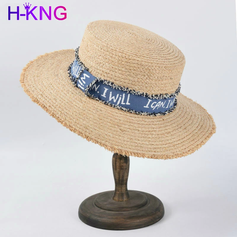 

Летняя Панама с перекрестными шнурками из волокна «раффия» женская шляпа Повседневное в ковбойском стиле с надписью без каблука шляпа от с...