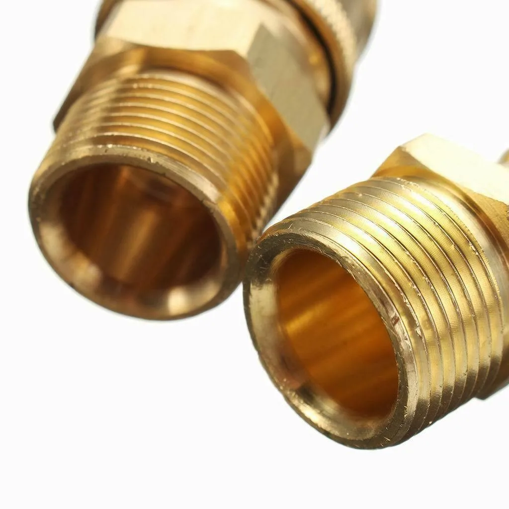 

2PCS M22 Washer Female To 3/8 Inch Male Quick Release Adapter For Garden Joints Car Repair