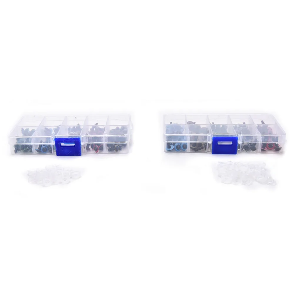 

100pcs/Box DIY Plastic Craft Toy Safety Eyes Children Toys For Teddy Bear Puppet Crafts 8mm 10mm Handmade Doll Accessories