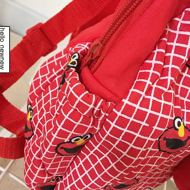 Красный Плюшевый Рюкзак Elmo, аниме Улица Сезам, школьный рюкзак для детей, сумка для детского сада, плюшевый рюкзак, игрушка, детская школьная сумка, подарок, Мультяшные игрушки