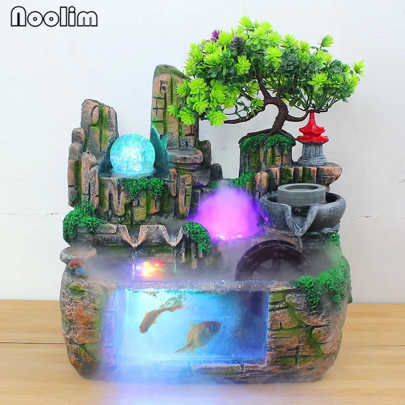 Комнатные рокеры водяной фонтан украшения бонсай маленький аквариум фэн-шуй