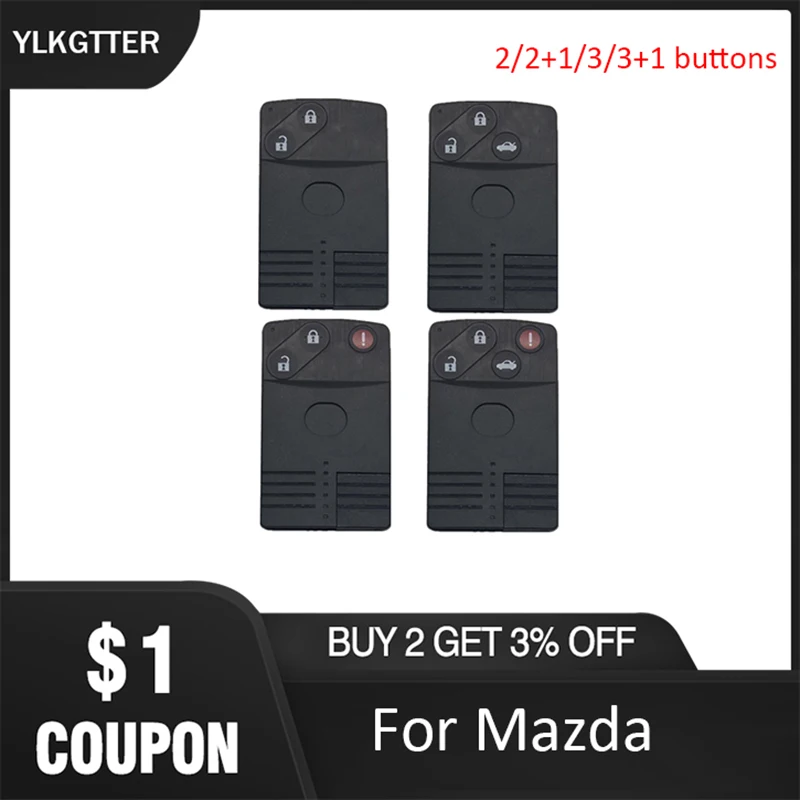 YLKGTTER 2 Buttons Smart Car Key Shell Fit for Mazda 5 6 CX-7 CX-9 RX8 Miata MX5 Popular Flip Floding Case No Chip Inside | Автомобили и