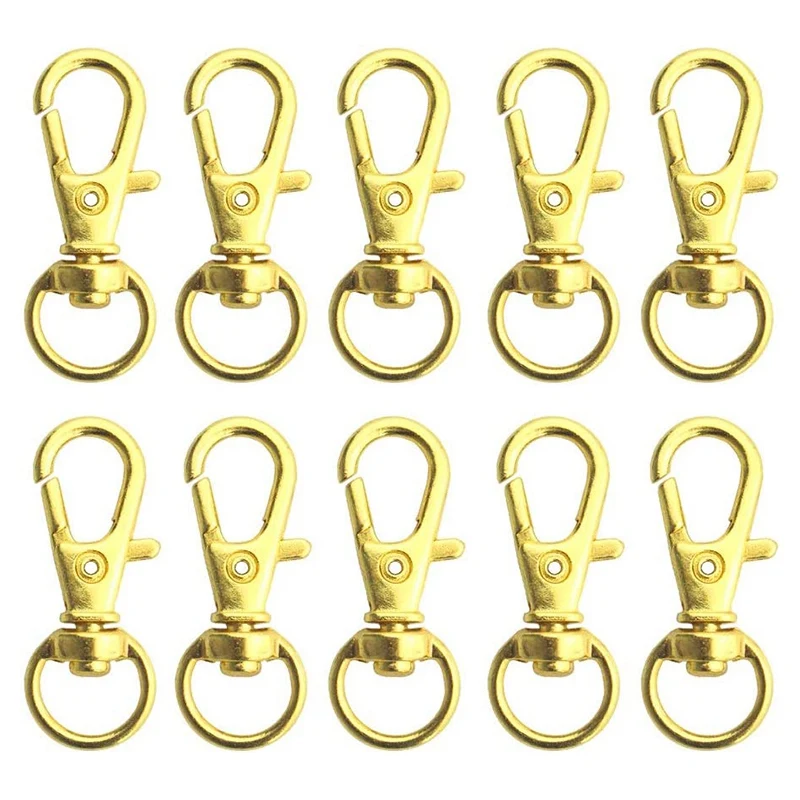 

50 Pcs Swivel Clasps Lanyard Snap Hook,Metal Swivel Lanyard Snap Hook Lobster Claw Clasp