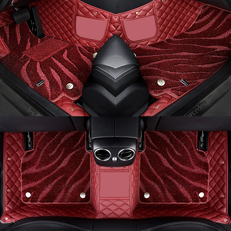 

black Leather Car floor mat For renault megane 2 3 master scenic captur clio fluence kangoo logan kadjar accessories