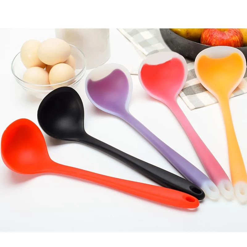 1 шт. Силиконовая Термостойкая ложка для супа|Ложки| |