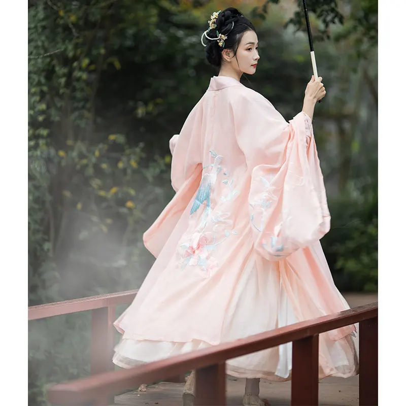 Китайский Hanfu Женская Талия-длина юбка с большими рукавами китайский стиль супер