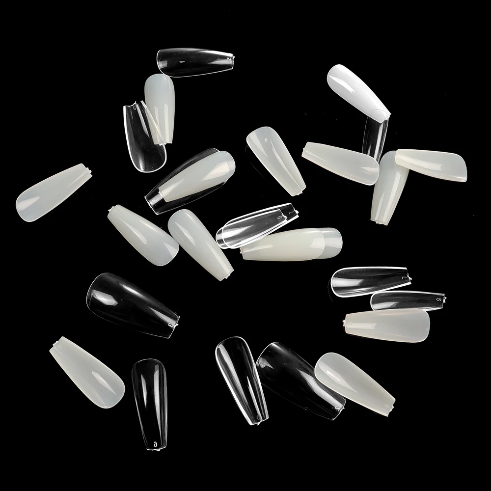 

600pcs Fake Artificial Nails Art With Design False Tips Professionals Stick-On Finger Clear Things Stretching Short Press Long