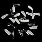 Искусственные накладные ногти 600 шт., искусственные накладные ногти с дизайном, профессиональные наклейки на палец, прозрачные предметы, растягивающиеся, короткое нажатие, длинные