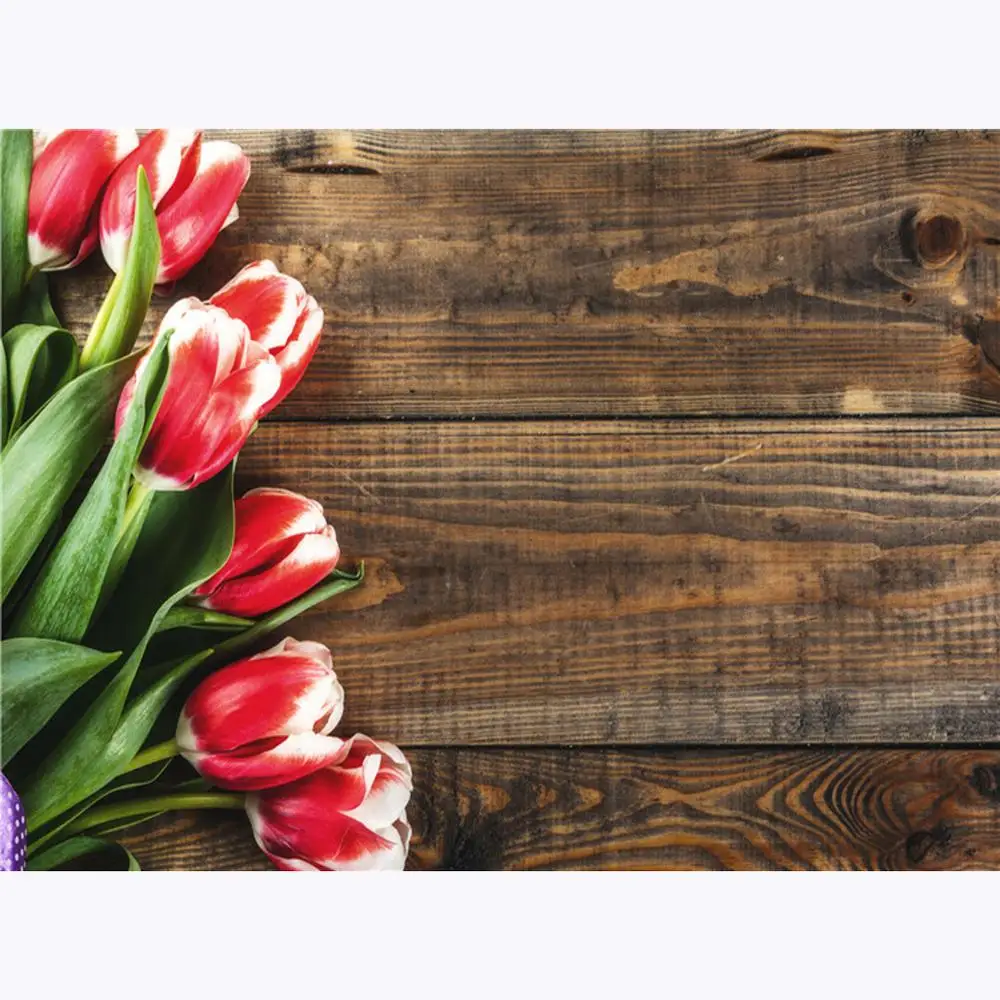 

Vinyl Custom Photography Backdrops flower Wooden Planks Theme Photography Background LM191216-07