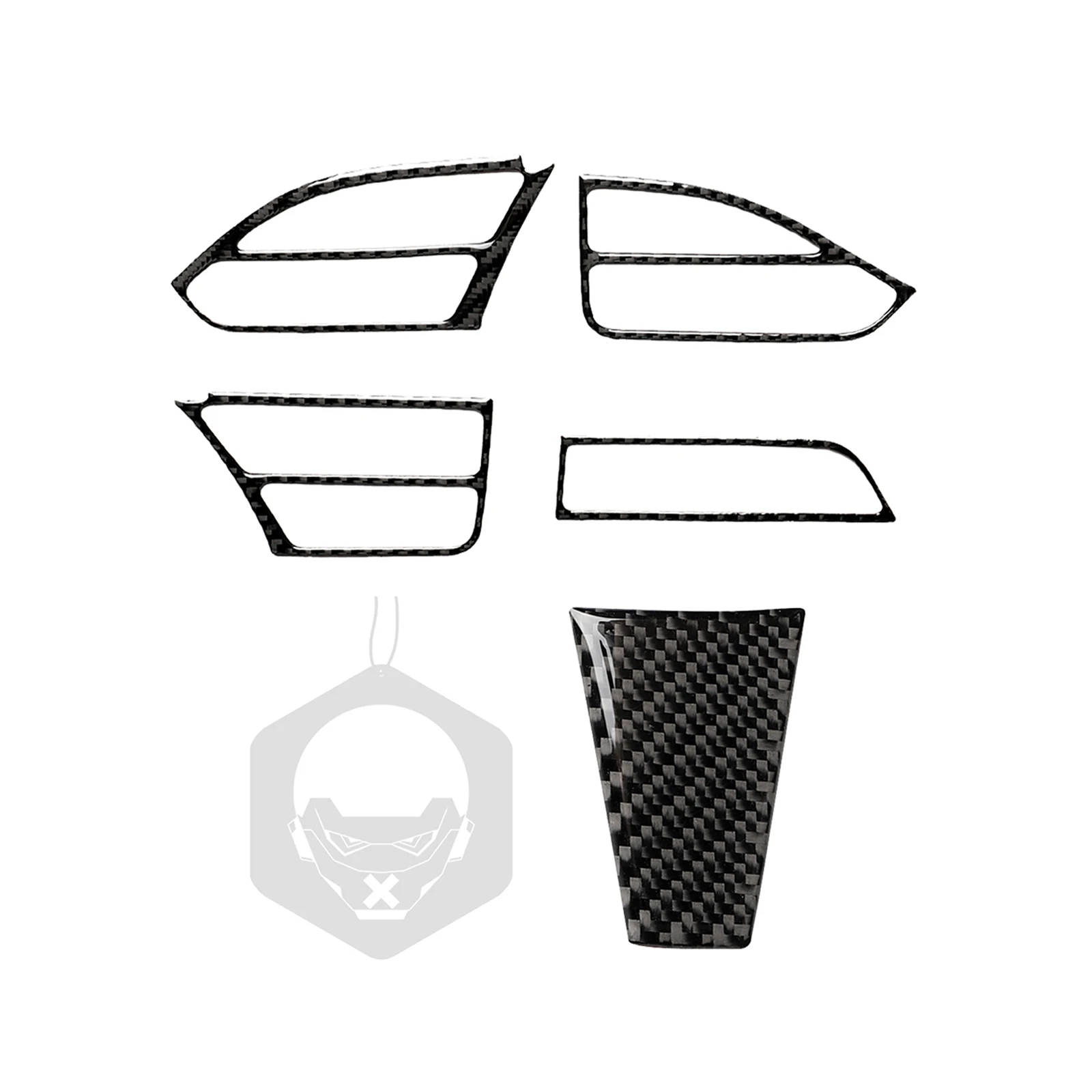 

NEW Upgraded Steering Wheel Cover Trim Carbon Fiber 5pcs Kits Only Designed for Tesla Model S/X