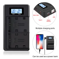 NP-FZ100 Battery Charger for Sony Alpha A7 III/A7R III/A9/Alpha 9R/A7R3/A7M3/A7rM3/A6600, LCD Display/Versatile Charging Options