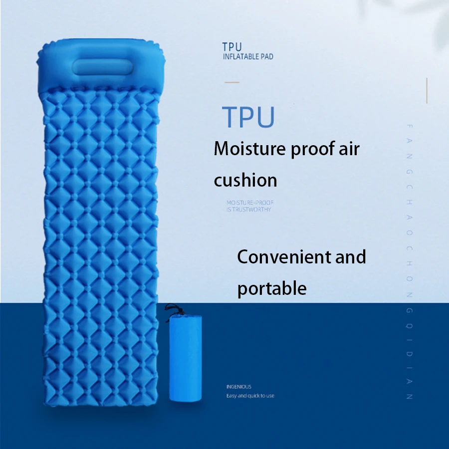 

Camping Mat, Built-in Pump Upgraded Inflatable Camping Mat with Pillow, Durable Air Mattress, Compact Ultra-light Hiking Mat