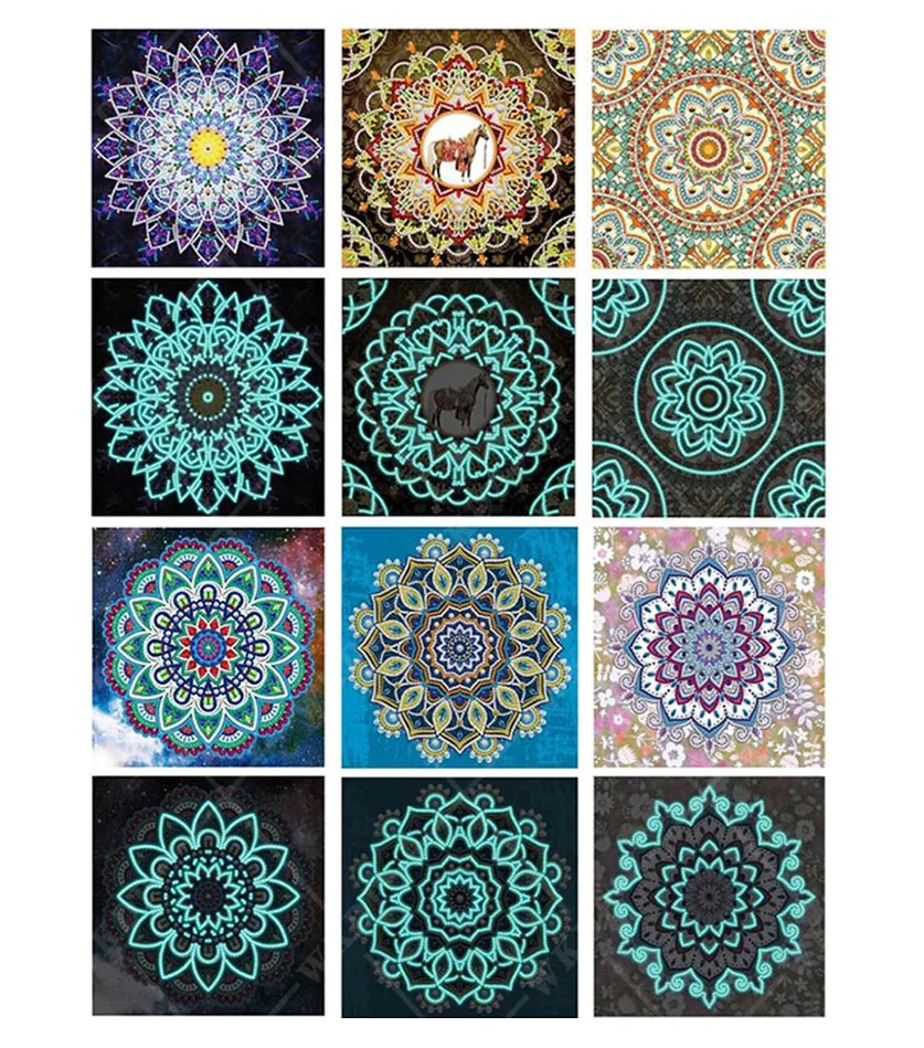 

New 5D DIY Luminous Diamond Painting Special-shaped Diamond Embroidery Cross Stitch Mandala Rhinestone Home Decoration Gift