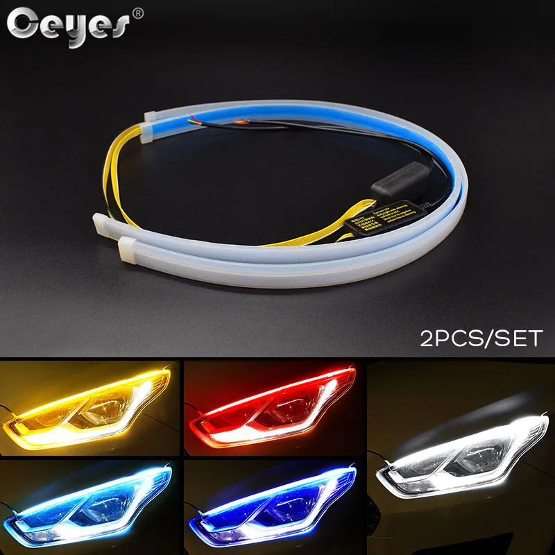 Ceyes 2 шт. 12 В автомобильные аксессуары DRL дневные ходовые огни Светодиодный ные