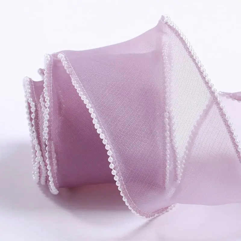 Кружевная пряжа с жемчугом 6 см заколка для волос сделай сам лента бантом