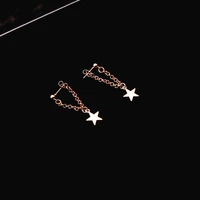 fashion personality women simple five pointed star dangle earrings fashion jewelry tassel earrings wedding accessories
