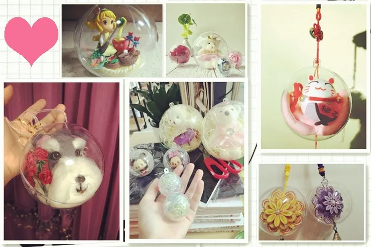 15 шт. 6 см прозрачная подвесная Рождественская гирлянда украшение для