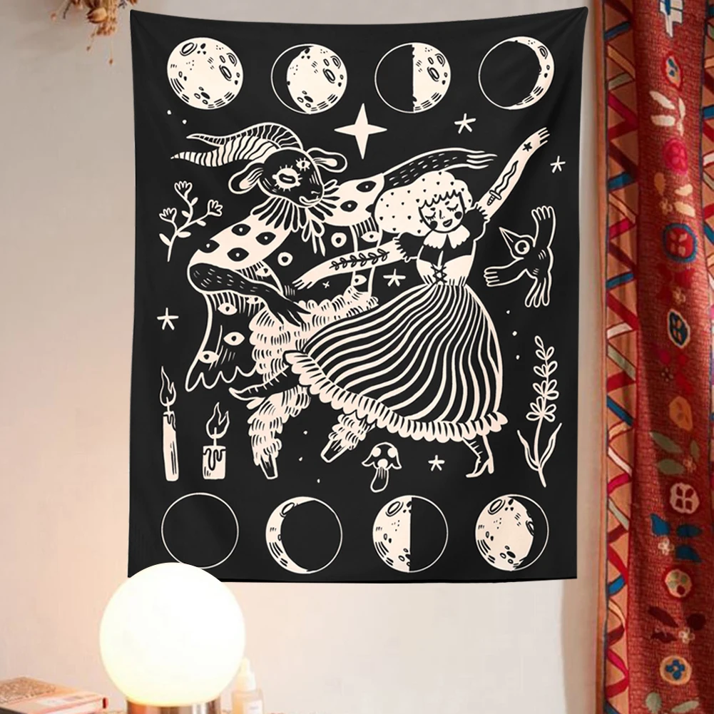 Настенная подвеска в виде черной Луны украшение для спальни гостиной | Дом и сад