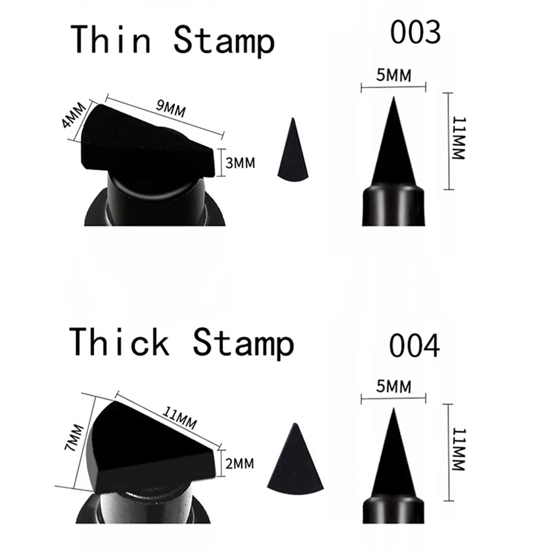 Двусторонняя подводка для глаз с крылышками водонепроницаемая жидкая