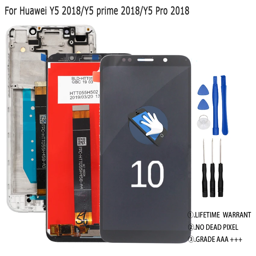 Для huawei Y5 2018 Pro ЖК дисплей с сенсорным экраном дигитайзер для Prime lcd DUA L02 L22 LX2 экран