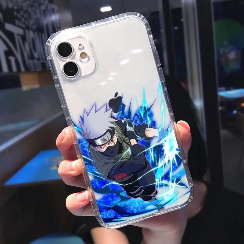 

Uzumaki Naruto Anime Kakashi Phone Case Transparent for iPhone 11 12 mini pro XS MAX 8 7 6 6S Plus X 5S SE 2020 XR