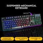 Проводная Механическая игровая клавиатура Gk50, водонепроницаемая, с плавающей крышкой и радужной подсветкой