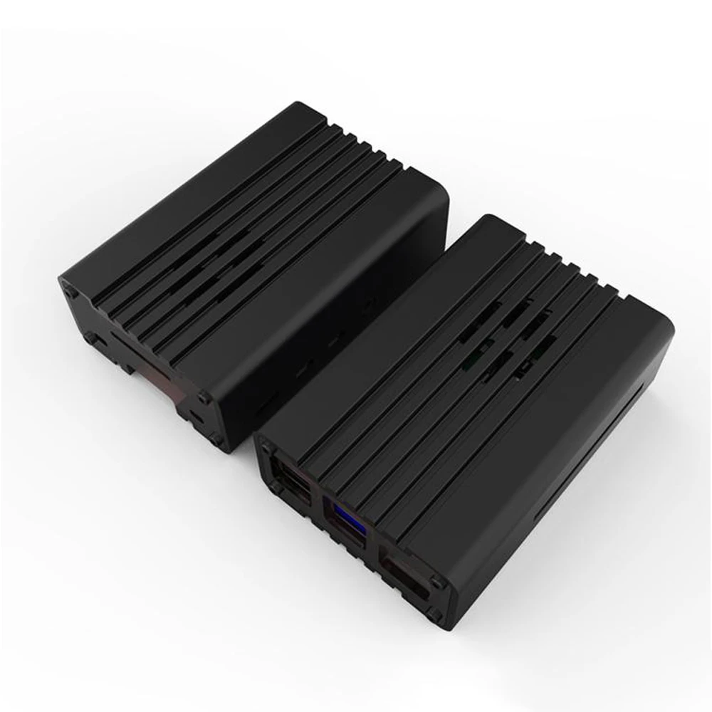 Алюминиевый Чехол для Raspberry Pi 4 Model B акриловые боковые панели с радиатором и
