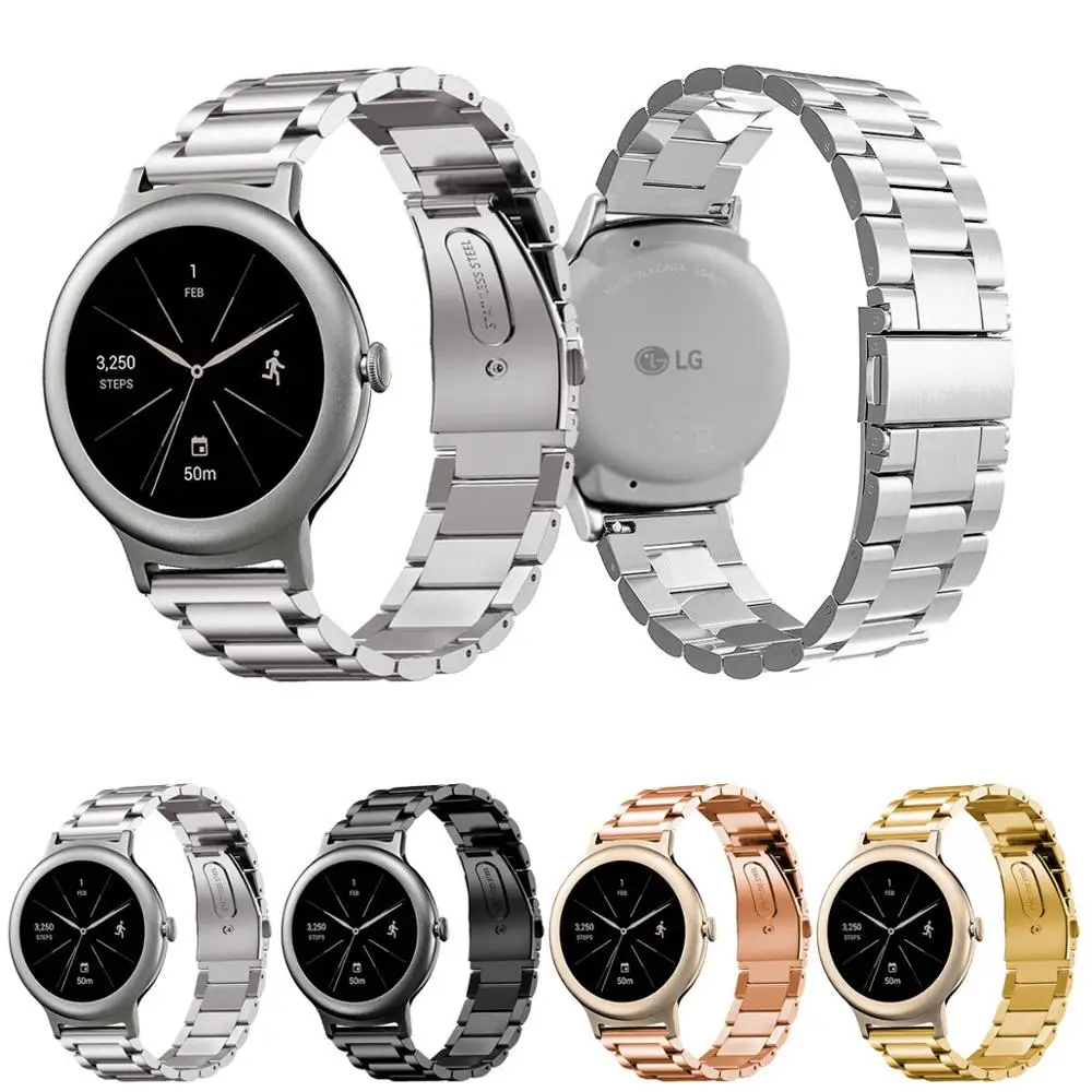 Металлический сменный ремешок из нержавеющей стали для Samsung Gear Sport SM R600/ S2 Classic R732 &