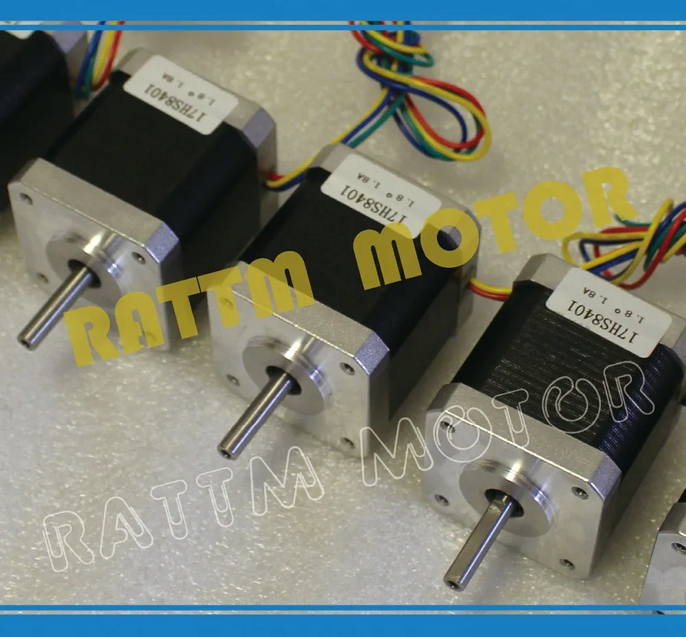 Погремушка 3 шт./лот 4-проводной шаговый двигатель Nema17 42 Мотор 17HS8401 1.8A CE ROSH ISO CNC