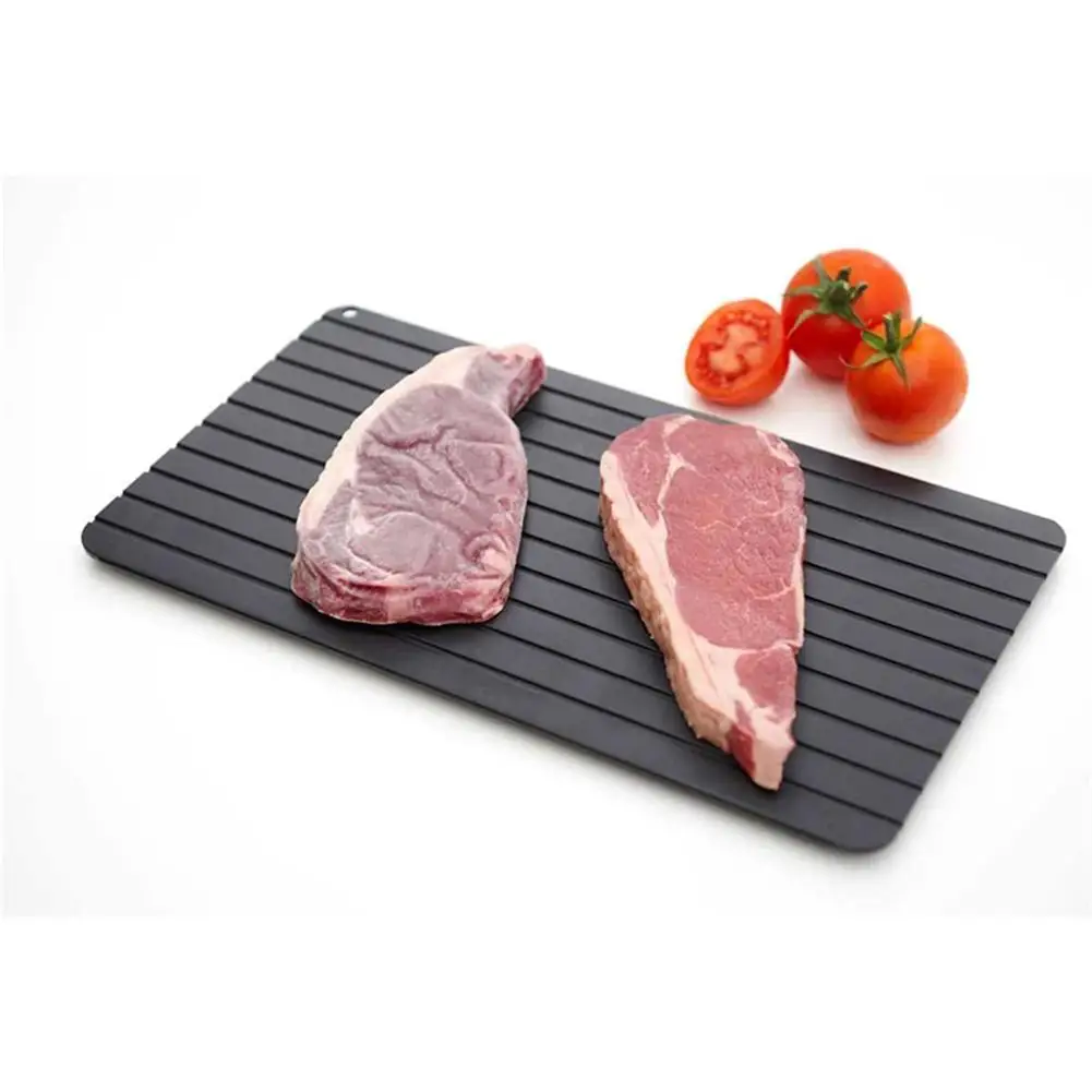 Фото 1pc Fast Defrost Tray Thaw Frozen Meat Pork Fish Sea Food Quick Defrosting Plate Board Kitchen Gadget Tools Microwave - купить по