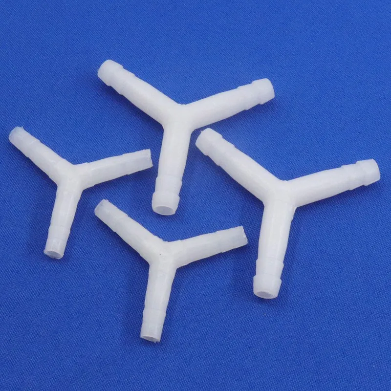 

5 ~ 200 шт. 8 ~ 10 мм ABS 120 ° Y-образный соединитель тройника с равномерным диаметром, соединительные стыки шланга с зазубринами, фитинги для разлив...