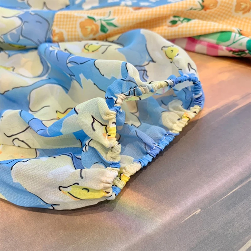 

SISPELL Print Hit Color Women's Dress V Neck Long Sleeve High Waist Slimming Ruched Women's Elegant Dress Fashion Streetwear