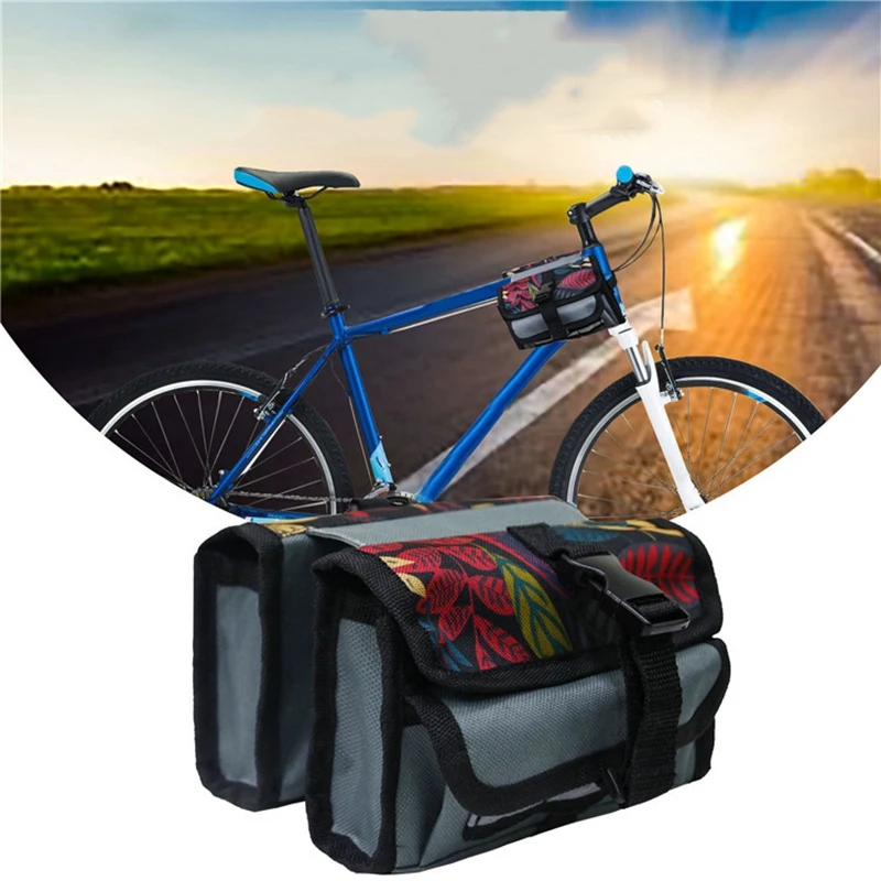 Сумка на переднюю раму велосипеда универсальная двойная сумка руль для горного |