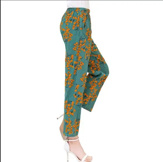 Брюки женские клетчатые с эластичным поясом повседневные Прямые штаны из хлопка